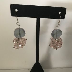 Glass & Crystal Sterling Silver Earrings